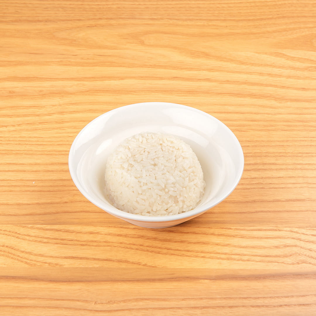 A bowl of Japanese Gohan rice, served at Kinton Ramen as a plain side dish.