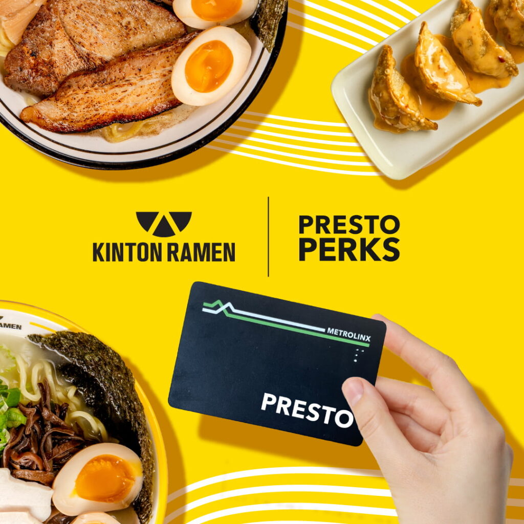 Get Free Gyoza With PRESTO Card KINTON RAMEN