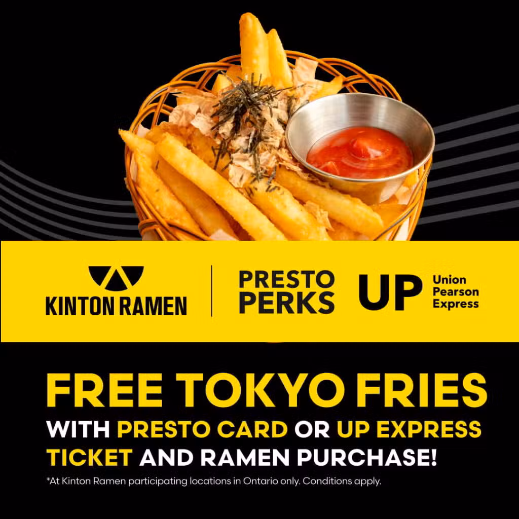 PRESTO or UP Express = FREE Tokyo Fries! 🍜🚆
